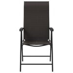 vidaXL Chaises pliables de jardin lot de 4 café noir résine tressée
