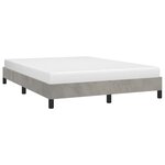 vidaXL Cadre de lit Gris clair 140x190 cm Velours