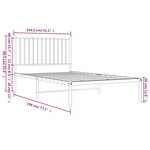 vidaXL Cadre de lit métal sans matelas et tête de lit blanc 100x190 cm