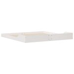 vidaXL Cadre de lit Blanc 180 x 210 cm Bois massif en pin