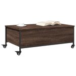 vidaXL Table basse avec roulettes chêne marron bois d'ingénierie