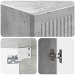 vidaXL Armoire Murale Gris béton 33 x 34 5 x 90 cm Bois d'ingénierie