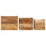 vidaXL Tables d'appoint gigognes 3 Pièces bois de manguier massif brut