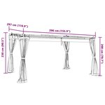 vidaXL Tonnelle avec parois en filet taupe 4x3 m acier