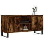 vidaXL Meuble TV chêne fumé 104x35x50 cm bois d'ingénierie