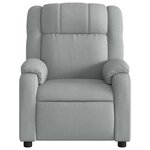 vidaXL Fauteuil de massage inclinable électrique gris clair tissu