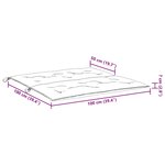 vidaXL Coussin de banc de jardin noir 100x(50+50)x7 cm tissu oxford