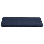vidaXL Tapis d'escalier auto-adhésifs 15 Pièces 65x24 5x3 5 cm Bleu