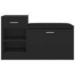 vidaXL Banc à chaussures Noir 94 5x31x57 cm Aggloméré