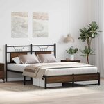 vidaXL Cadre de lit sans matelas chêne marron 140x200 cm