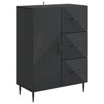 vidaXL Buffet avec tiroir Noir 66 x 34 5 x 89 5 cm Bois d'ingénierie