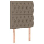 vidaXL Cadre de lit sans matelas taupe 80x200 cm tissu