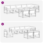 vidaXL Ensemble de canapés d'extérieur 8 pc Naturel et Beige