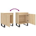 vidaXL Tables de chevet 2Pièces chêne sonoma 40x30x50cm bois d'ingénierie