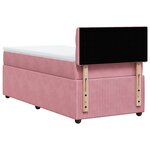 vidaXL Sommier à lattes de lit et matelas Rose 80x200 cm Velours