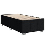 vidaXL Sommier à lattes de lit avec matelas Noir 90x200 cm Tissu