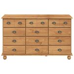 vidaXL Commode ASKIM Marron 79 x 40 x 133 5 cm Bois de pin massif