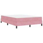 vidaXL Lit à ressorts avec matelas Rose 140 x 190 cm tissu