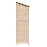 vidaXL Abri de jardin Naturel 59 5 x 56 x 176 5 cm Bois d'ingénierie