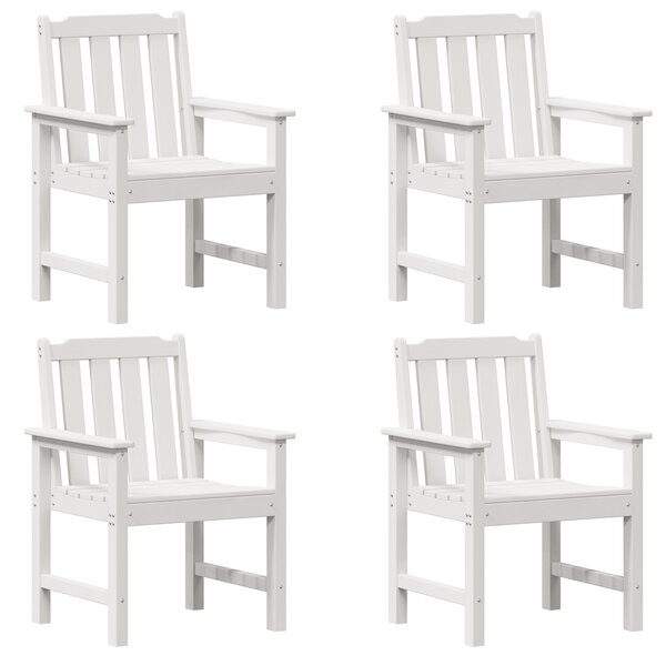 Chaises de Jardin vidaXL 4 Pièces Blanches 65 5x55 5x88 cm HDPE
