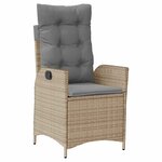 vidaXL Ensemble de salle à manger pour jardin 5 Pièces Beige polyrotin