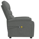 vidaXL Fauteuil électrique de massage Gris foncé Tissu