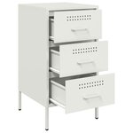 vidaXL Table de chevet blanc 36x39x68 cm acier laminé à froid