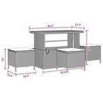vidaXL Ensemble de canapé de jardin 10 Pièces Noir 110 x 55 x 71 cm