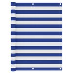 vidaXL Écran de balcon Blanc et bleu 120x500 cm Tissu Oxford