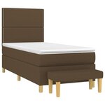 vidaXL Sommier à lattes de lit avec matelas Marron foncé 80x200 cm