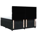 vidaXL Sommier à lattes de lit avec matelas Noir 180x200 cm Velours