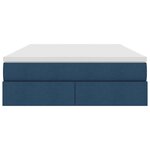 vidaXL Lit avec rangement et matelas Bleu 140 x 200 cm Polyester