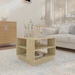 vidaXL Table basse chêne sonoma 55x55x43 cm bois d'ingénierie