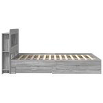 vidaXL Cadre de lit avec rangement Sonoma gris 160 x 200 cm