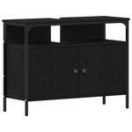 vidaXL Ensemble de meubles de salle de bain de 4 pièces Chêne noir