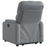 vidaXL Fauteuil inclinable de massage électrique gris similicuir