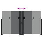 vidaXL Auvent latéral rétractable noir 140x1000 cm