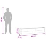 vidaXL Jardinière surélevée Marron 200 x 30 x 36 cm WPC et Aluminium