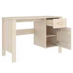 vidaXL Bureau HAMAR Marron miel 113x50x75 cm Bois massif de pin
