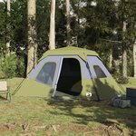 vidaXL Tente familiale 10 personnes vert libération rapide imperméable
