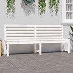 vidaXL Banc de jardin blanc 201 5 cm bois massif de pin