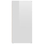 vidaXL Buffet blanc brillant 80x36x75 cm bois d'ingénierie