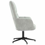 vidaXL Chaise de relaxation Gris clair Velours