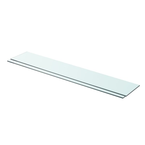 vidaXL Panneaux d'étagère 2 Pièces Verre Transparent 90 x 15 cm