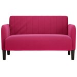 vidaXL Canapé causeuse rouge bordeaux 109 cm velours