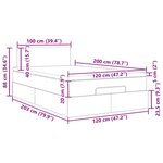 vidaXL Lit ottoman avec matelas gris clair 120x200 cm tissu