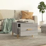 vidaXL Table basse Sonoma gris 50x50x40 cm Bois d'ingénierie