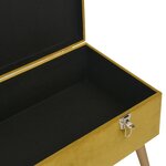 Banc banquette avec compartiment de rangement 80 cm jaune velours moutarde 02_0010882