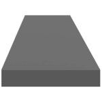 vidaXL Étagère murale flottante Gris brillant 120x23 5x3 8 cm MDF