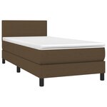 vidaXL Sommier à lattes de lit matelas et LED Marron foncé 100x200 cm